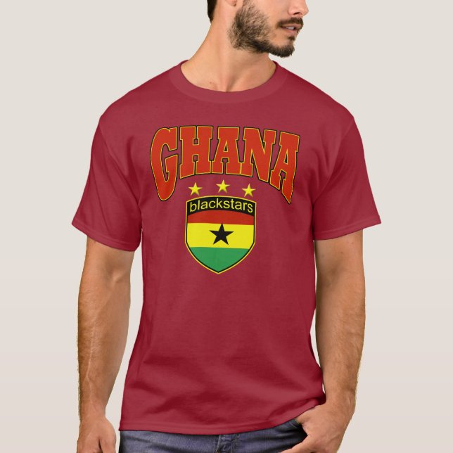 Ghana Black stars football design T-Shirt (Front)