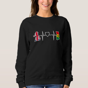 Ghana British Flag Ghanaian British Uk Heartbeat Sweatshirt