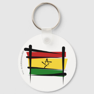Ghana Brush Flag Key Ring