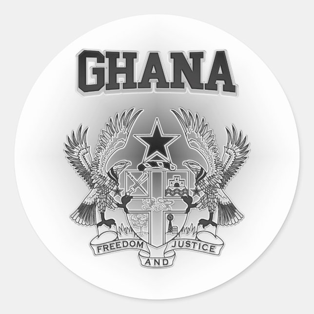 Ghana Coat of Arms Classic Round Sticker (Front)