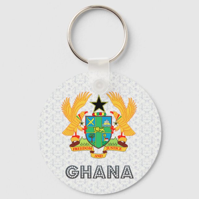 Ghana Coat of Arms Key Ring (Front)
