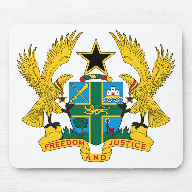 Ghana Coat of Arms Mouse Pad (Front)
