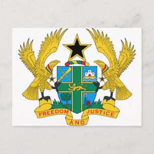 Ghana Coat of Arms Postcard