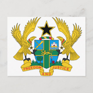 Ghana Coat of Arms Postcard