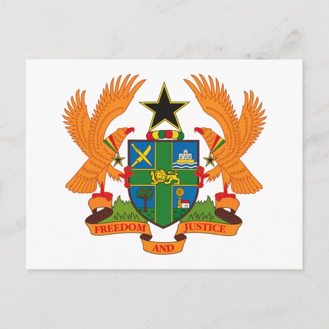 Ghana Coat of Arms Postcard (Front)
