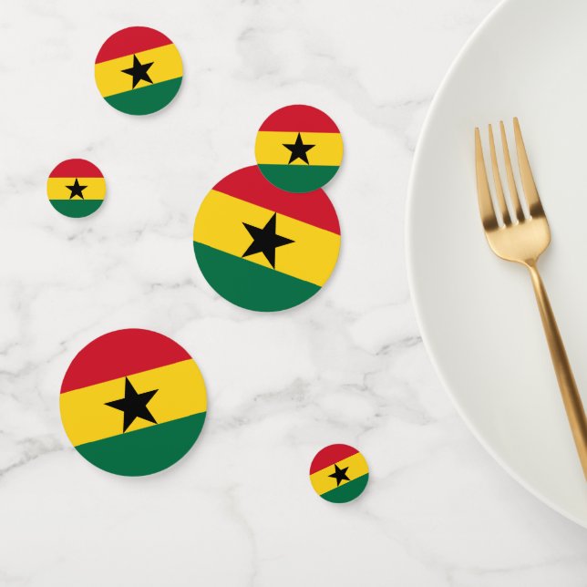Ghana Confetti, party, Ghanaian Flag Confetti (Group)