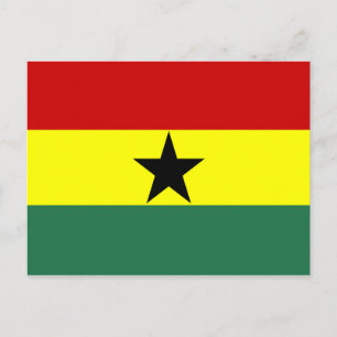 Ghana country long flag nation symbol republic postcard