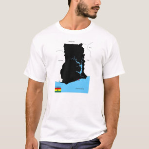 ghana country map flag T-Shirt
