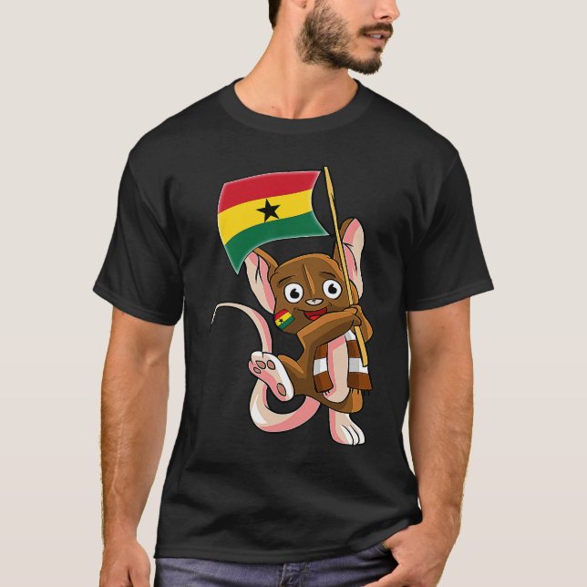 Ghana Fan Mouse T-Shirt (Front)