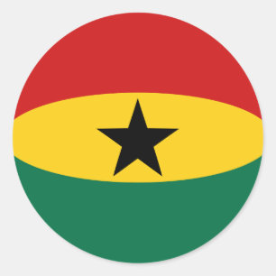 Ghana Fisheye Flag Sticker