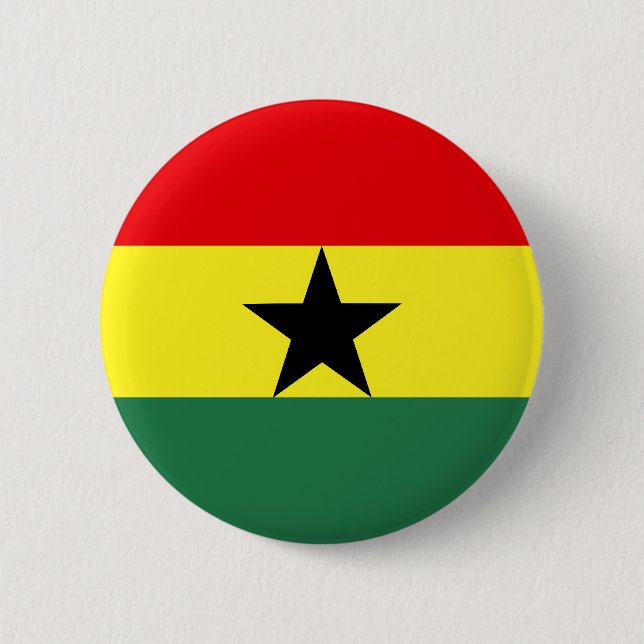 Ghana Flag 6 Cm Round Badge (Front)