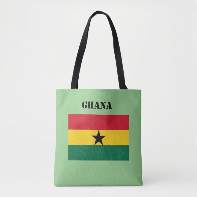 Ghana Flag Africa Tote Bag (Front)