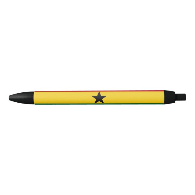 Ghana Flag Black Ink Pen (Front)