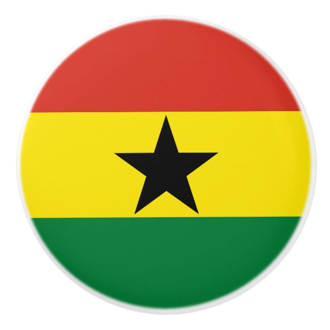 Ghana flag ceramic knob (Front)
