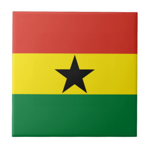 Ghana flag ceramic tile
