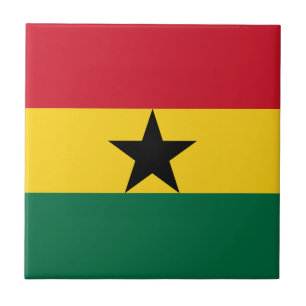 Ghana Flag Ceramic Tile
