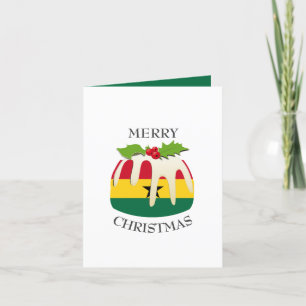 GHANA FLAG   Christmas Pudding   Festive Holiday Card