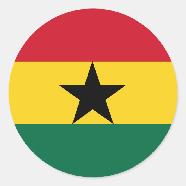Ghana Flag Classic Round Sticker (Front)