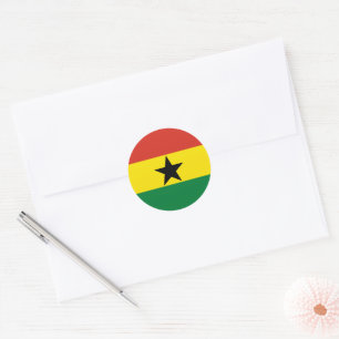 Ghana flag classic round sticker