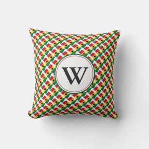 GHANA Flag Custom Monogram Ghanaian Cushion