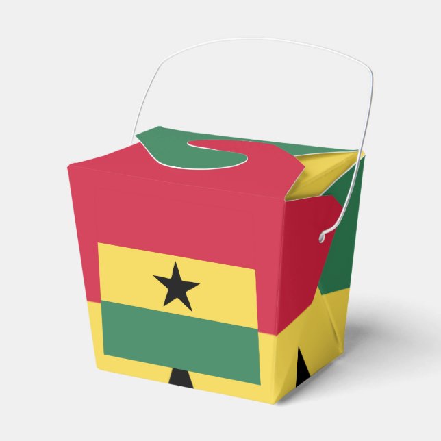 Ghana Flag Emblem Favour Box (Front Side)