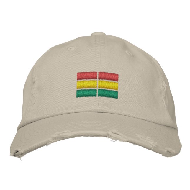 Ghana Flag Embroidered Baseball Cap (Front)