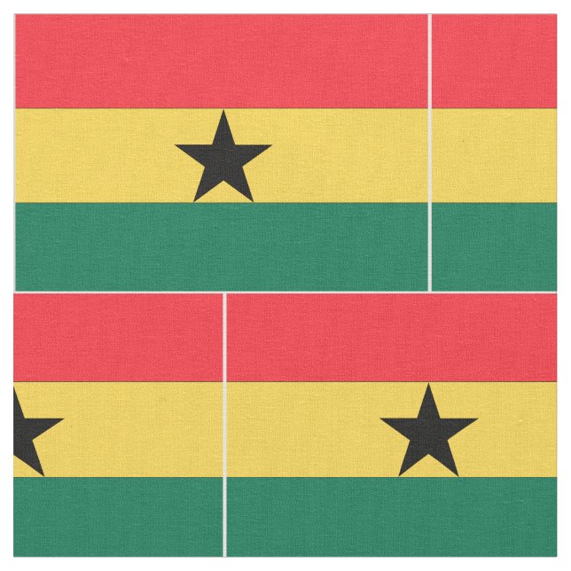 Ghana Flag Fabric (Close Up)