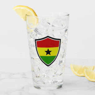 Ghana flag glass