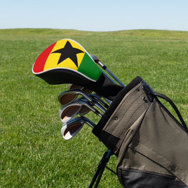 Ghana Flag Golf Head Cover (In Situ)