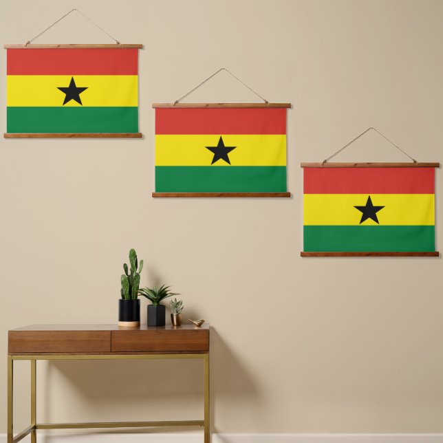 Ghana flag hanging tapestry (Asymmetrical)
