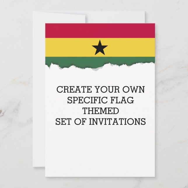 Ghana flag invitation (Front)