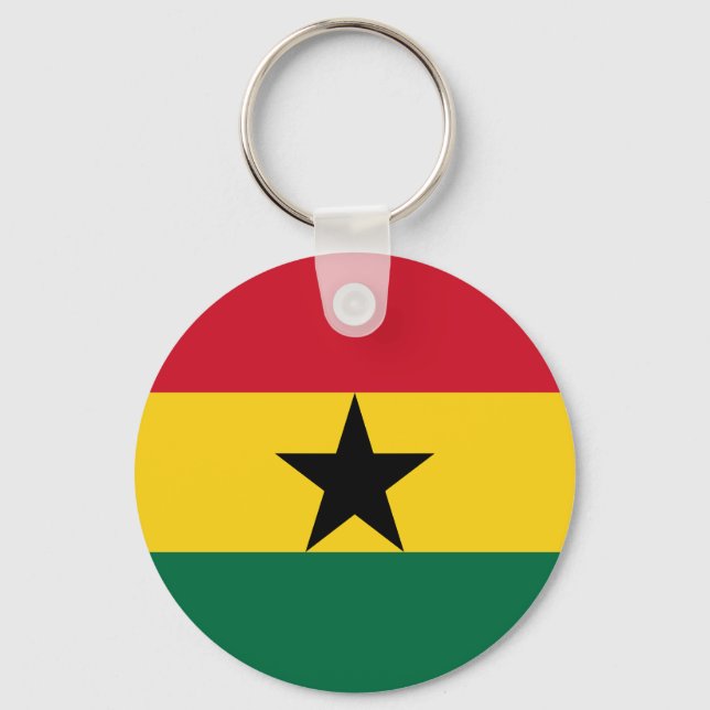 Ghana Flag  Key Ring (Front)
