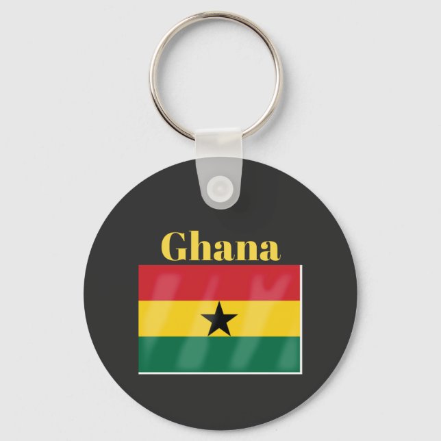 Ghana Flag  Key Ring (Front)