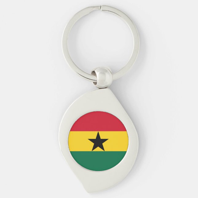 Ghana Flag Key Ring (Front)