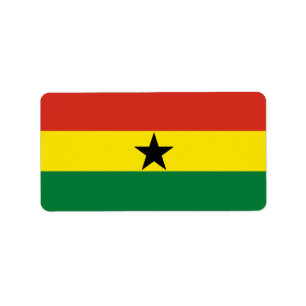 Ghana flag label