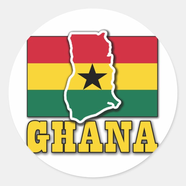 Ghana Flag Land Classic Round Sticker (Front)