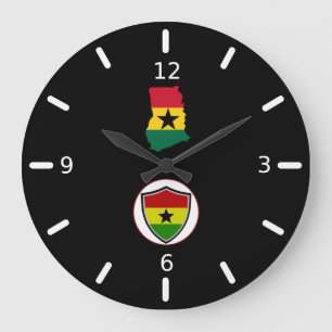 Ghana flag large clock