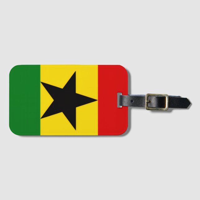 Ghana Flag Luggage Tag (Front Horizontal)