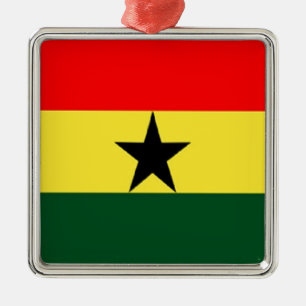 Ghana flag metal ornament