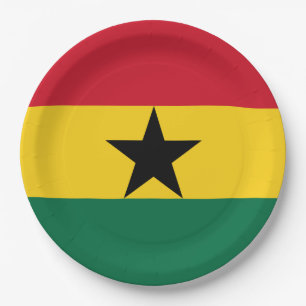 Ghana Flag Paper Plate