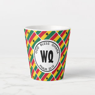 GHANA FLAG Patriotic Customisable Latte Mug