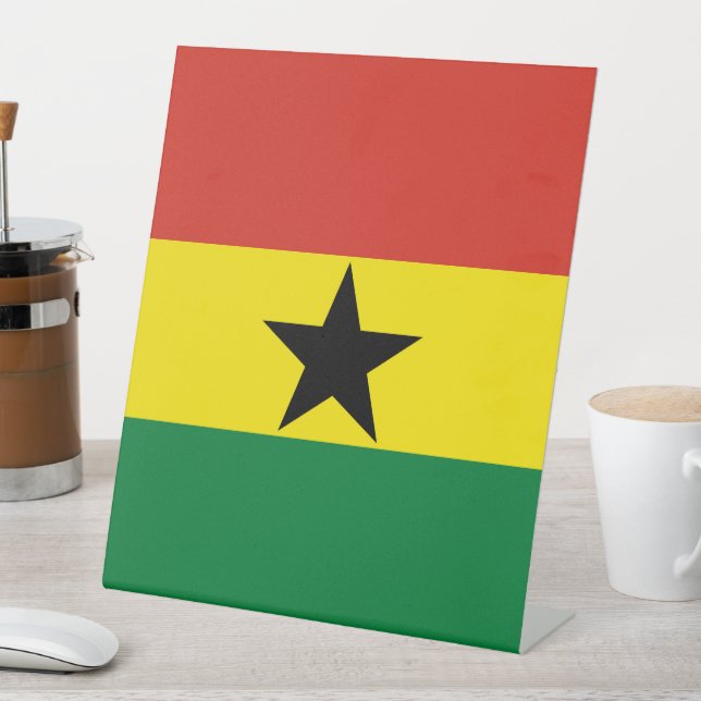 Ghana flag pedestal sign (In SItu)
