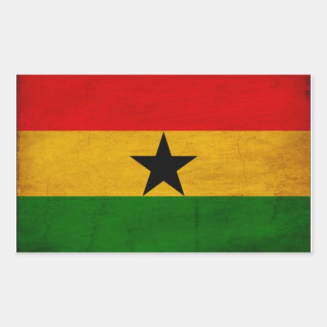 Ghana Flag Rectangular Sticker (Front)