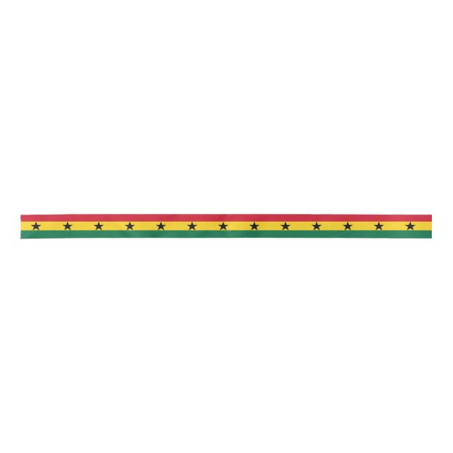 Ghana Flag Satin Ribbon (Front)