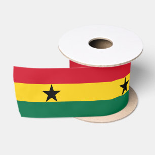 Ghana Flag Satin Ribbon