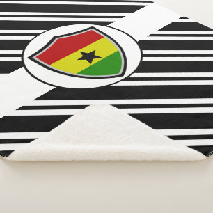 Ghana flag sherpa blanket