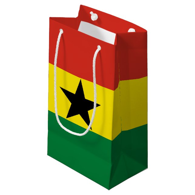 Ghana flag small gift bag (Front Angled)