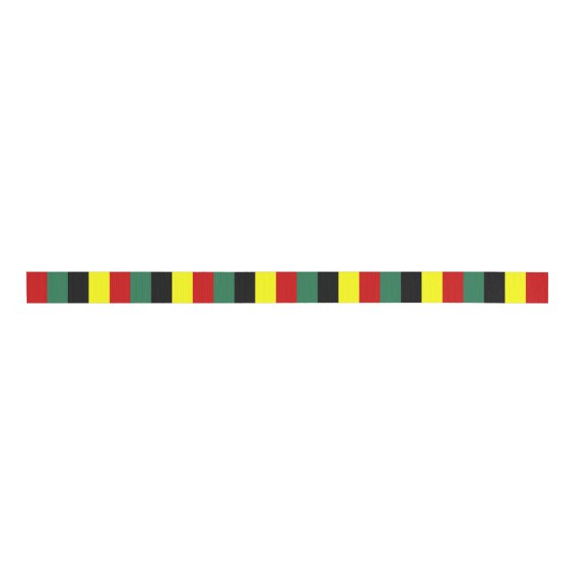 ghana flag stripes country symbol pattern grosgrain ribbon (Front)