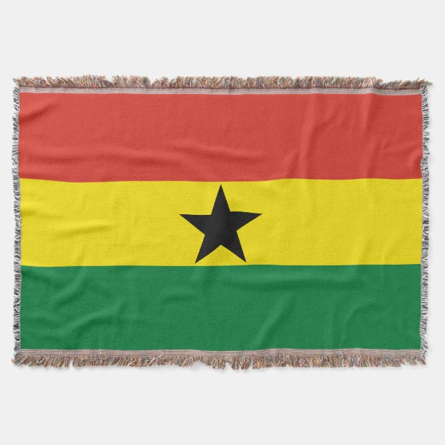 Ghana flag throw blanket (Front)
