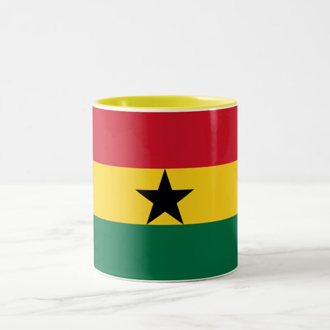 Ghana Flag Two-Tone Coffee Mug (Center)